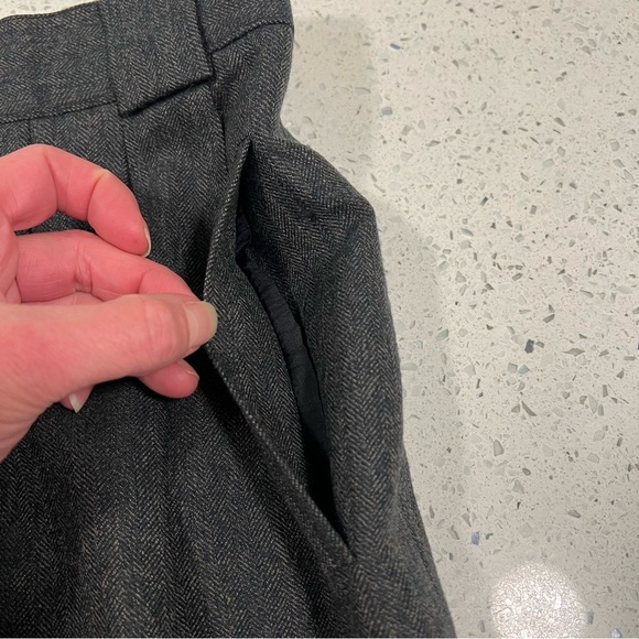 Vintage 100% Pure Wool Giorgio Sant Angelo "Collectible Gold" Charcoal Pants - Picture 8 of 11